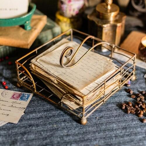Handcrafted retro vintage metal napkin holder