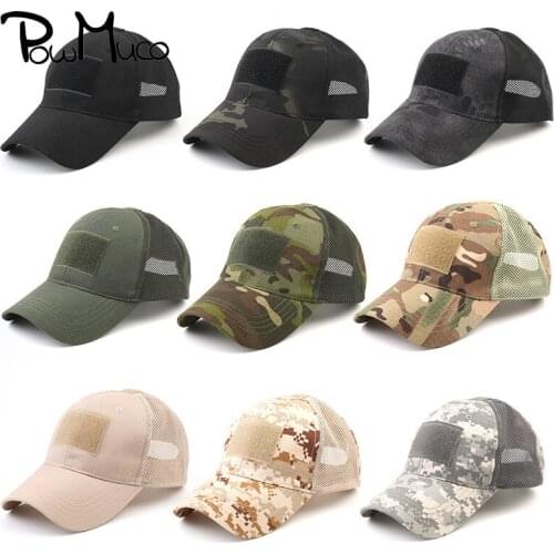 Powmuco Military Camouflage Hiking Baseball Caps Outdoor Sport Hunting Hats Jungle New Army Camping Combat Hat Unisex Sun Cap