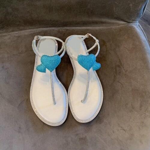 Women Summer Shoes Female Casual Buckle Sandals Chaussure Ladies Peep Toe Sandalias Flats Fashion Crystal Sandales Sweet