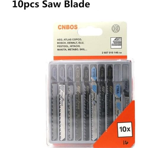 10pcs/set Hcs HSS Jig Saw Blades For Accurate Curve Cutting Soft Wood Laminate Board Clean Cutting For Woodworking