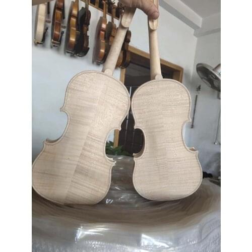 2 pieces unfinished white violins 1/2 size
