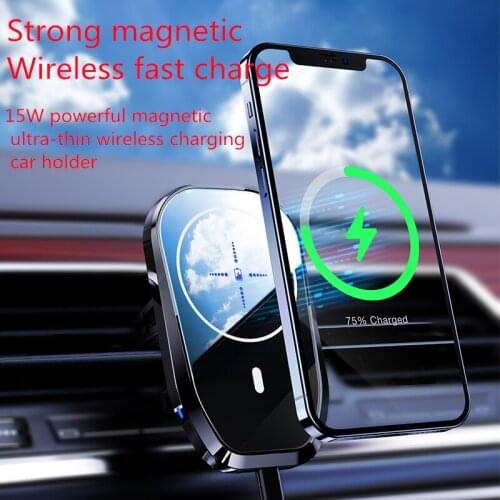 2021 new 15W Qi wireless charger fast charging car phone holder for iphone 12/12Pro/12Pro Max/12 Mini X Samsung S8/9 Huawei P30