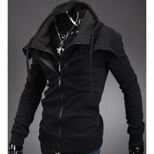 2021 Fashion Autumn Hooded Coat Men Casual Cardigan Sweater Jacket Plus Size S-3XL Zipper Street Mens Jackets and Coats