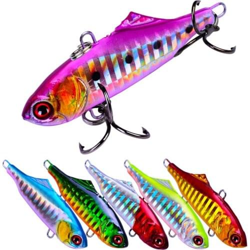 6pcs 14G 23G Vib bait fishing lures hard vibrating light swing jigging lure eyes for crankbaits japan fishing tackle pesca