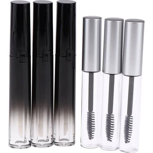 6pcs 5ml Lip Gloss/Color/Tint/Oil Tubes Vials with Brush+10ml Mascara Bottle