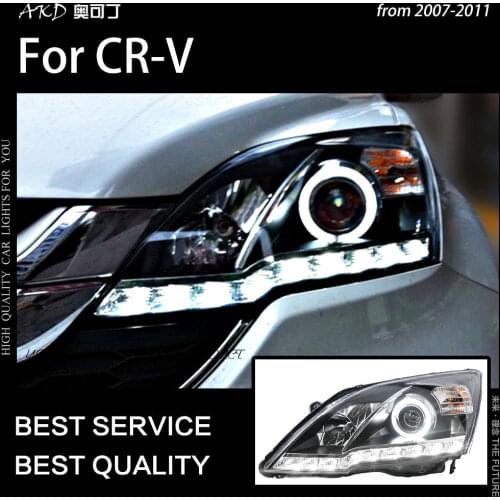 AKD Car Styling Head Lamp for CR-V Headlights 2007-2011 CRV LED Headlight led DRL Double Lens Hid Bi Xenon Auto Accessories