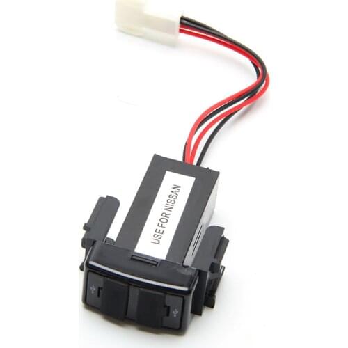 Dual USB Ports Dashboard Fast Charger 2.1A 5V For NISSAN Teana Sylphy New Damom