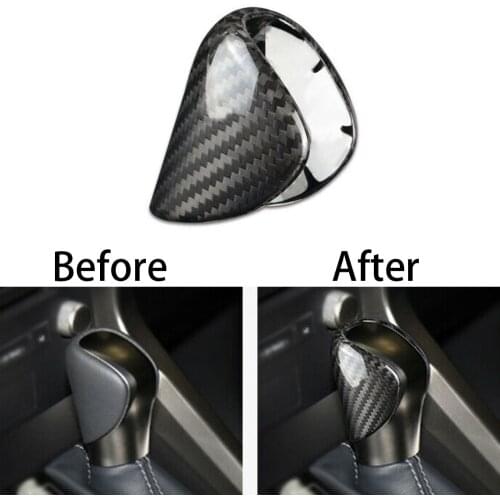 Black Gear Shift Knob Shifter Head Cover Trim Fit For Lexus NX300h RX350 RX450h ES300h ES350 GS350 GS200t IS250 IS300 IS350 RC