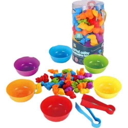 Kid Rainbow Matching Game Animal Cognition Rainbow Color Sort Fine Motor Training Montessori Sensory Education Puzzle Toy Gift