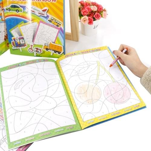 Childrens Early Education Puzzle Coloring Book Graffiti Painting Book Coloring Book DIY Painting Toys Education Gift For Kid