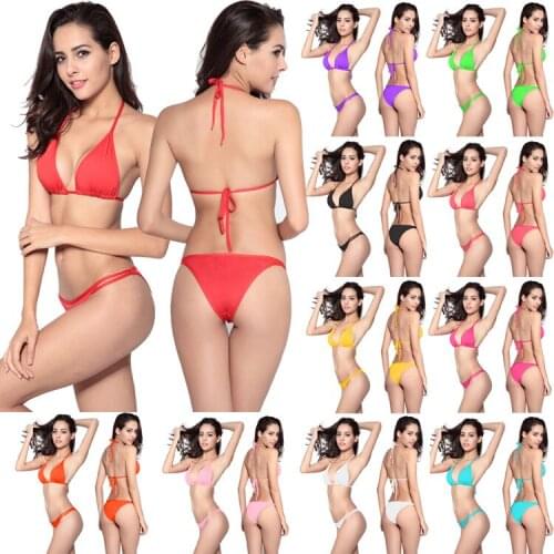Swimwear Bikini Three Point No Steel Support No Chest Pad Pleasure Bikini Beach Sunbathing Swimwear