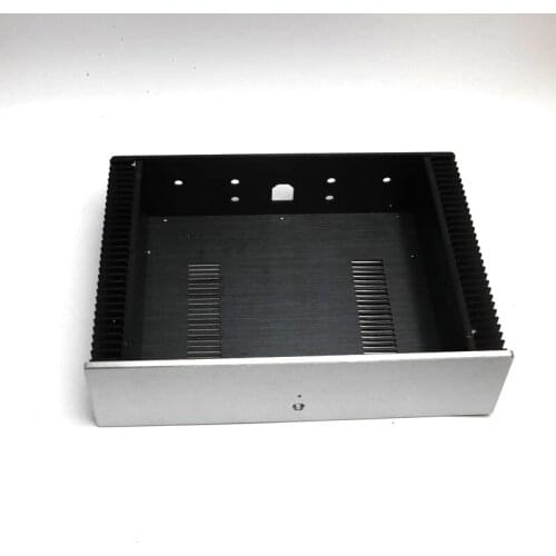 KYYSLB 430*110*312mm All Aluminum Standard Amplifier Chassis Box House DIY Enclosure with Cooling Hole Amplifier Case Shell