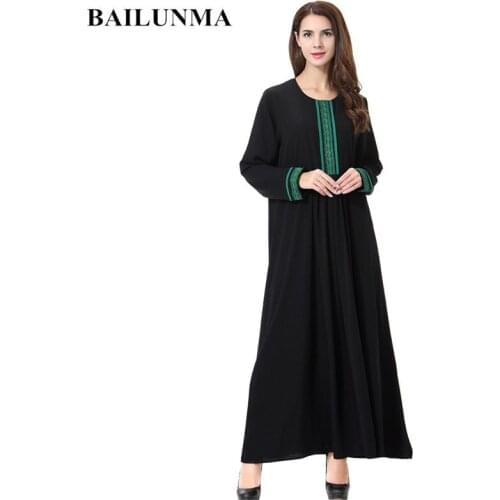 Muslim dresses woman robe orientale musulman abaya embroidery islamic clothing for women muslim dresses
