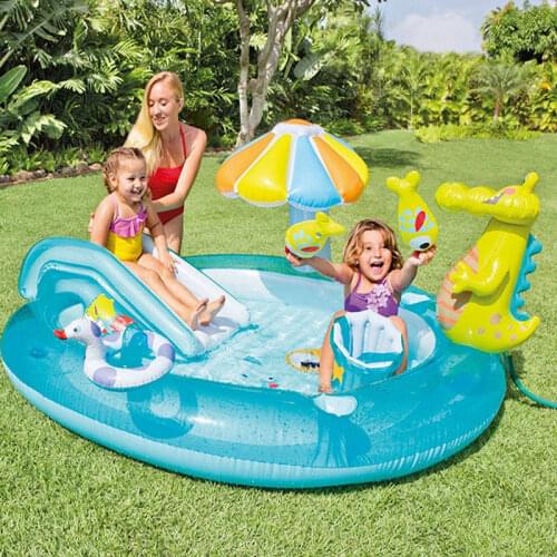 Summer Childrens Water Slide Inflatables For Kids Backyard Water Park Childrens Slide Fun Lawn Water Slides Pools For Outdoor