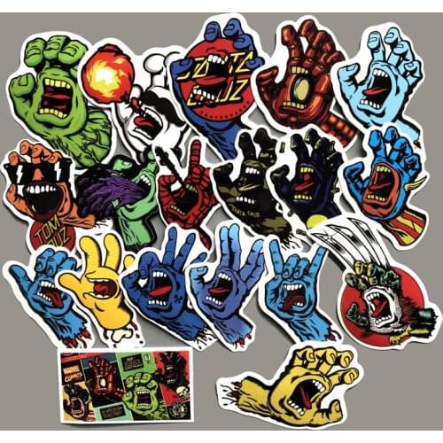 19 Pcs/lot Cool Santa Cruz stickers for Notebook Laptop Stickers Toy PVC Waterproof Suitcase decals