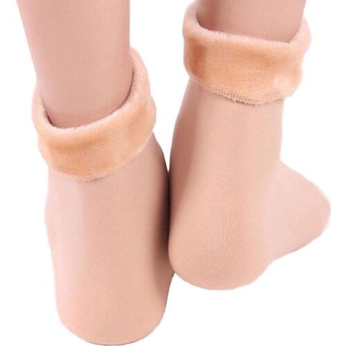 New Fashion Girl Socks Plus Velvet Thickening Autumn Winter Snow Sock Casual Home Warm Floor Socks Women Can Wear Brushed Socks