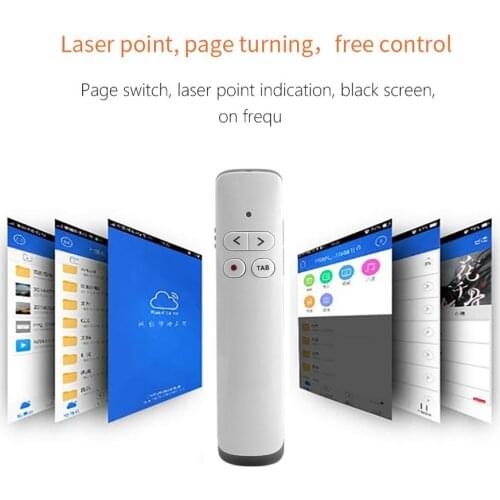 Newest PP924 Wireless Presenter PPT Flip Pen Present Pointer Rechargeable 50 Meters Remote Control Slide Advancer Laser Pointer