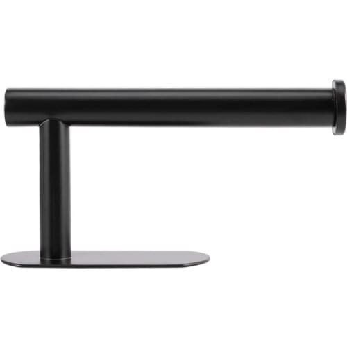 Free Punch Bathroom Napkin Rack Stainless Steel Tissue Holder Roll Paper Toilet Paper Shelf Storage Rack for Home Hotel (Black)