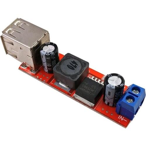 LM2596 DC 6V-40V To 5V 3A Double USB Charge DC-DC Step-down Converter Module AMP Suitable For Vehicle Charger LM2596 Dual USB
