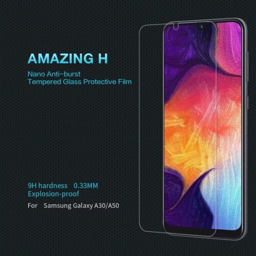 For Samsung Galaxy A50/A30 NILLKIN Amazing H Nanometer Anti-Explosion Tempered Glass Screen Protector