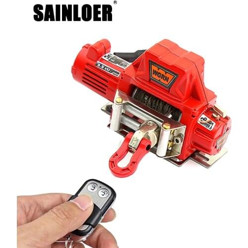 SAINLOER RC Metal Automatic Winch Wireless Remote Controllerfor 1:10 RC Crawler Car Axial SCX10 TRAXXAS TRX4 RC4WD D90 Tamiya