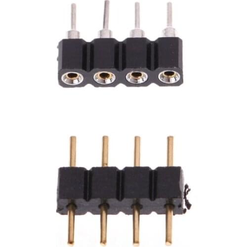 63HA 50 Pcs 4PIN Needle RGB LED Strip Connector Qualitied Male and Female Connector