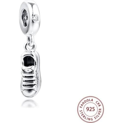 Fits Pandora Charm Bracelet 925 Sterling Silver Sneaker Shoe Dangle Charms Sport Beads for Women DIY Fashion Jewelry Making
