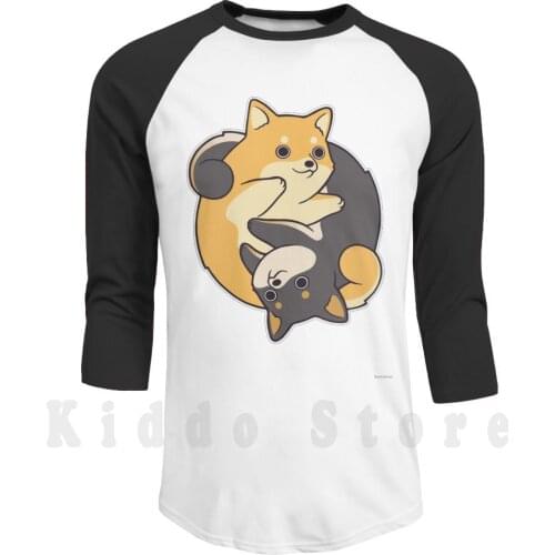 Shiba Yin-Yang hoodie long sleeve Shiba Inu Shiba Shibainu Akita Dog Lover Dog Dogs Puppy Cute Kawaii