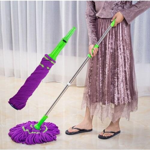 Convenience Retractable Microfiber Squeeze Water Mop Multifunction Towhead Rotate Absorbability Dry Wet Lazy Floor Cleaning Tool