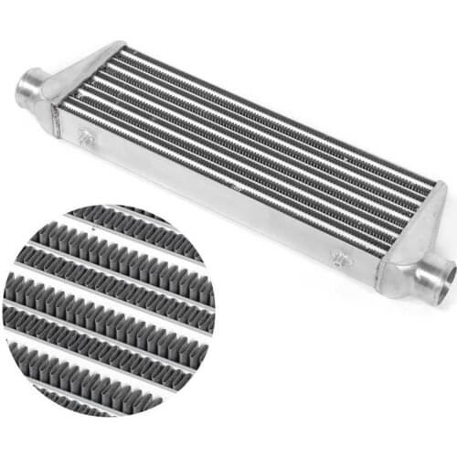 Universal Intercooler Front Mount Modified Turbo Heat Radiator Engine Cooler 2.5in Inlet Car Accessory