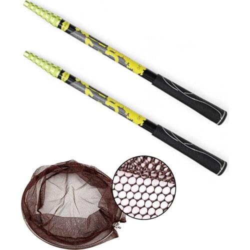 Stainless Steel Retractable Fishing Net Positioner Telescoping Foldable Landing Net Pole Folding Landing Network
