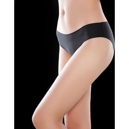 Ice Silk Underwear Women Seamless Panties For Periods Women Briefs Lingerie Silk Underwear Ice Sexy Low-rise Ruffles K4I1