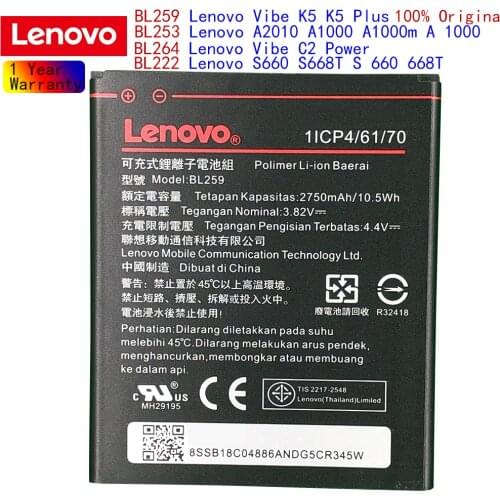 100% Original Battery For Lenovo Vibe K5 K5 Plus A6020 A6020A40 A6020A46 S660 S668T S 660 668T A2010 A1000 A1000m Vibe C2 Power
