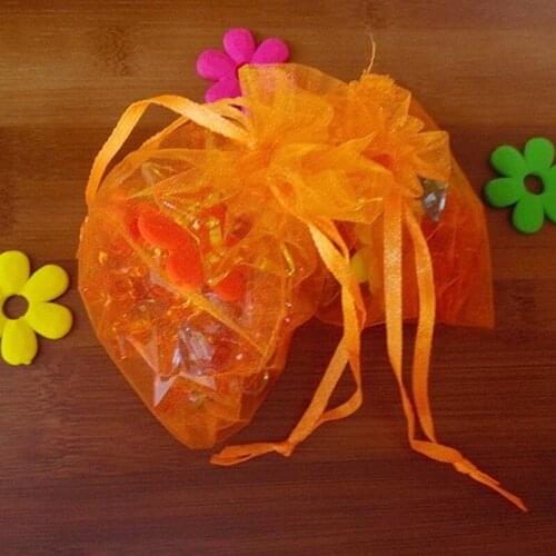 1000pcs 17*23cm Orange Organza Gift Bag Jewelry Packaging Display Bags Drawstring Pouch For Bracelets/Necklace/Wed Yarn Bag Diy
