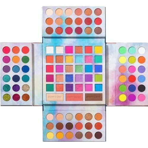 105 Color Highly Pigmented Matte Glitter Neon Eyeshadow Palette Makeup with Matte Blush Powder All In One Makeup Gift Set