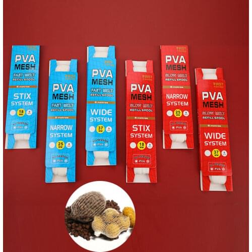 18/25/374mm*5M Slow/Fast Melt Carp Fishing PVA Mesh Refill Roll Hair Rig Hook Bait Feeder Nets Bags Hook Water Dissolving