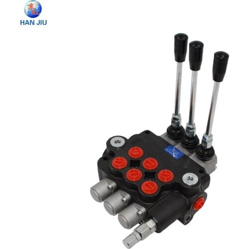 3 Levers 80L/Min Monobloc control Spool Valve 3 Positions Double Acting 3P80 Monoblock