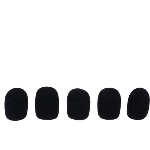 5Pcs/pack Soft Elastic Sponge Microphone Head Cover Windscreen Mic Cover for Headset Headphone Collar Mic