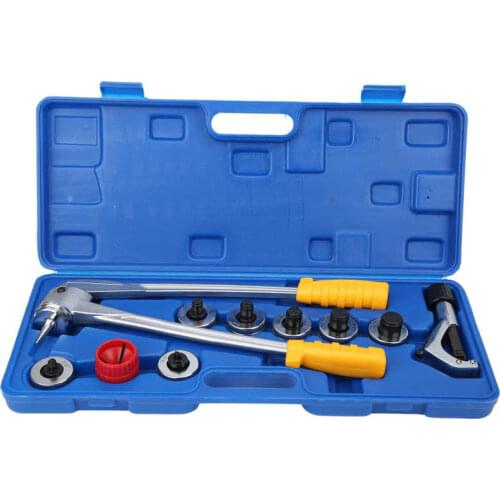 7Pcs Lever Tube Expander Tool Pipe Expander Pipe Fuel Line Flaring Tools for Reaming Copper Pipes Reamer Set CT‑100A/M 10‑28mm