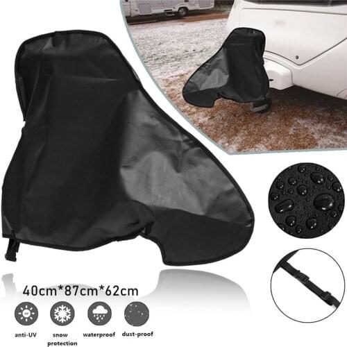 87x62x40cm Caravan Towing Hitch Cover Rain Snow Dust Dustproof Universal Waterproof Protector Buckle Strap Cover For RV Tailer