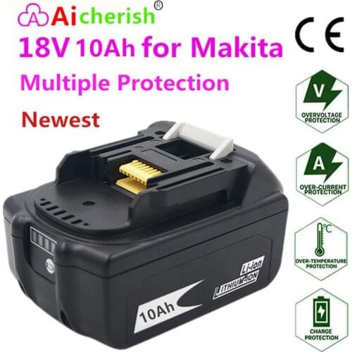 Makita 18V Battery 3Ah 4Ah 6Ah 10Ah Lithium Ion Rechargeable Replacement for Cordless Drills BL1850 BL1830 BL1860 LXT400
