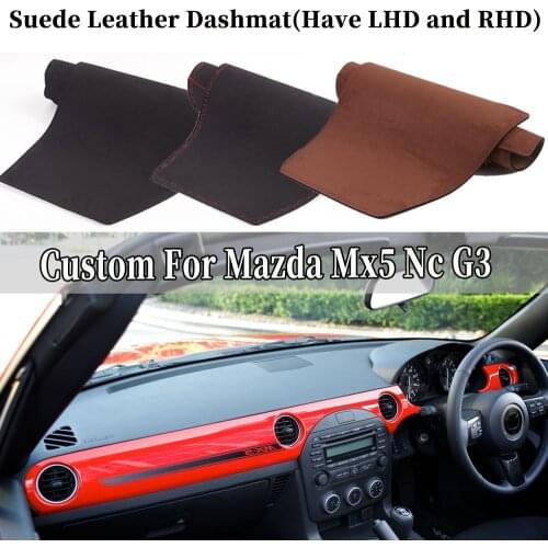 Accessories Car-styling Suede Leather Dashmat Dashboard Cover Dash Mat Carpet For Mazda Mx5 Nc G3 2005 2006 2007 2008 2009 2015