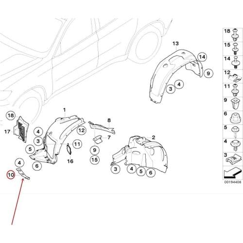 Car Front mudguard Front fender strip Baffle Wind blocking lip Suitable for X5 X6 E71b mw2009-2014 Fender strip Car Slim shield