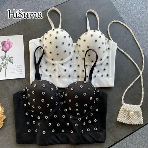 2021 summer new womens Retro beading Tube top bra one piece belt pad wireless tube top female underwear Corset tops