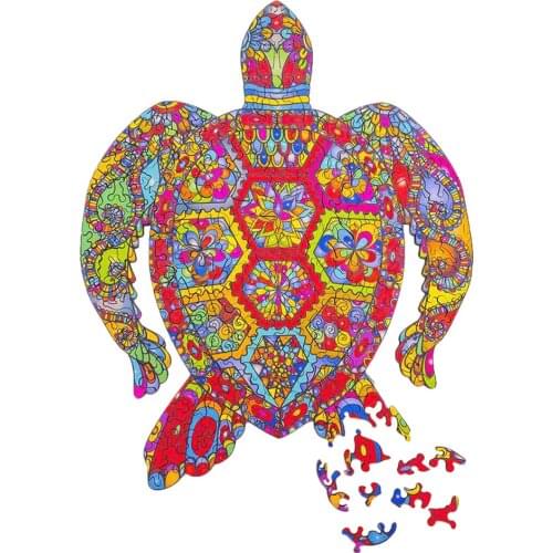 Wooden Puzzle For Adults Children DIY Mysterious lion Puzzles Each Piece Is Animal Shaped Christmas Gift Wooden Jigsaw Puzzle