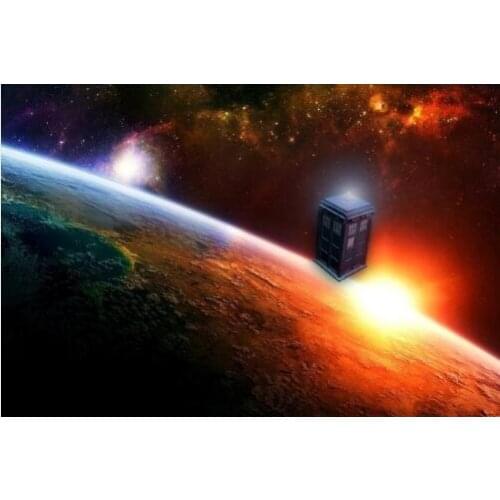 Children room Wall decoration fabric poster print painting TV Play Doctor Who Tadis Time universe space