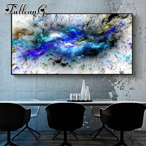 FULLCANG Color clouds scenery large diamond painting 5d diy full square round drill mosaic embroidery sale decoration FC2868