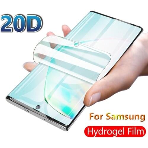 500D Hydrogel Film On For Samsung Galaxy S10 S20 Plus S10E S20 Ultra Glass Screen Protector Note 10 20 Pro Lite Protective Film