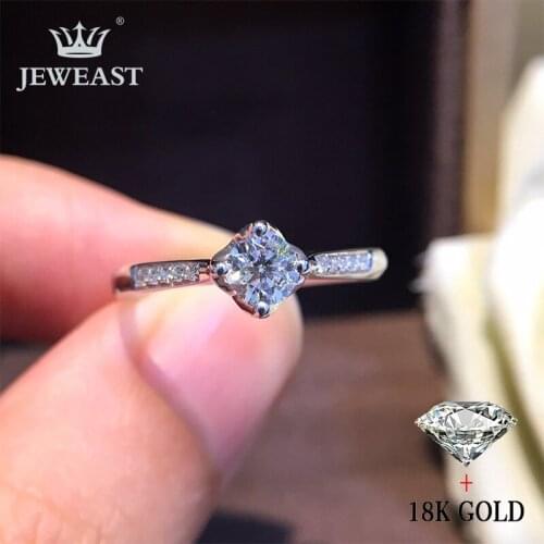 Natural Diamond 18K Gold Pure Gold Ring Beautiful Gemstone Ring Good Upscale Trendy Classic Party Fine Jewelry Hot Sell New 2020
