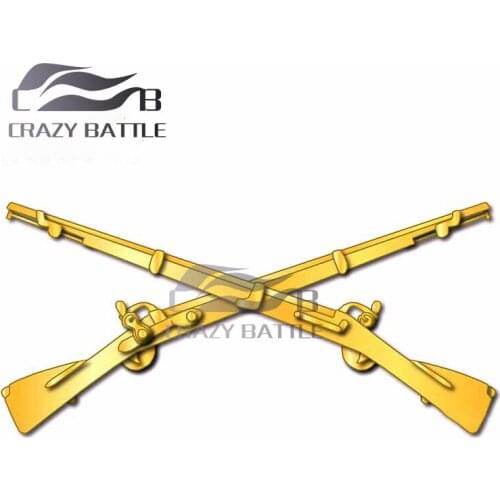 Crazy Battle 13cm x 6.2cm Army Infantry Branch Funny Car Stickers Vinyl JDM Sunscreen Waterproof Bumper Occlusion Scratch Decal